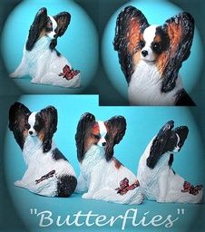 BUTTERFLIES ... 144/250   Quality Purebred Dog Figurines by  Nancy Miller Pinke 