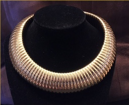 Wide Gold Choker Necklace