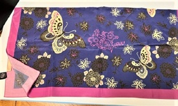 Blue scarf with butterflies
