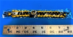 Tiny black and yellow woven collar