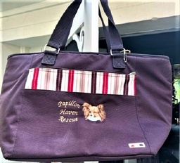 Insulated Canvas Tote - with Papillon Haven Logo - 
