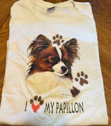 I LOVE MY PAPILLON  T-shirt XL heavy cotton