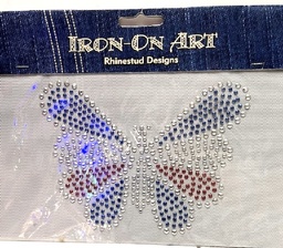 1 Iron on Art Rhinestone Butterfly design. $2