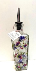 Hand Painted glass bottle for pouring 
