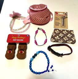 Grab Bag - Includes socks, collar, back pack, whistle, necklaces. $4
