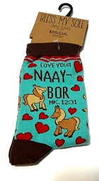 You will love these unique LOVE YOUR NAAY-BOR  SOCKS - 