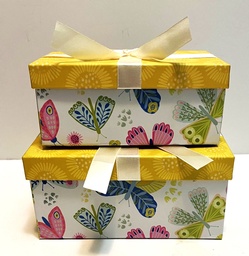 Stackable decorative boxes with butterflies $4 for set