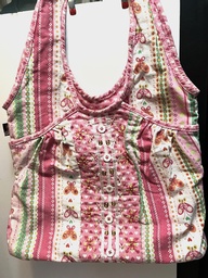 Pink beaded quilted tote or purse  by Chester looks NEW