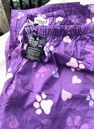 Purple paw print pull on pants XL - new with tags