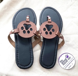 NEW sandals with paw prints (size 7)   $5