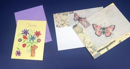 Butterfly theme blank note cards - with nature designs.   $3