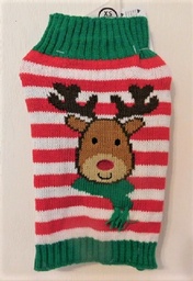 Christmas Stripes with Rudolph Sweater - XXS